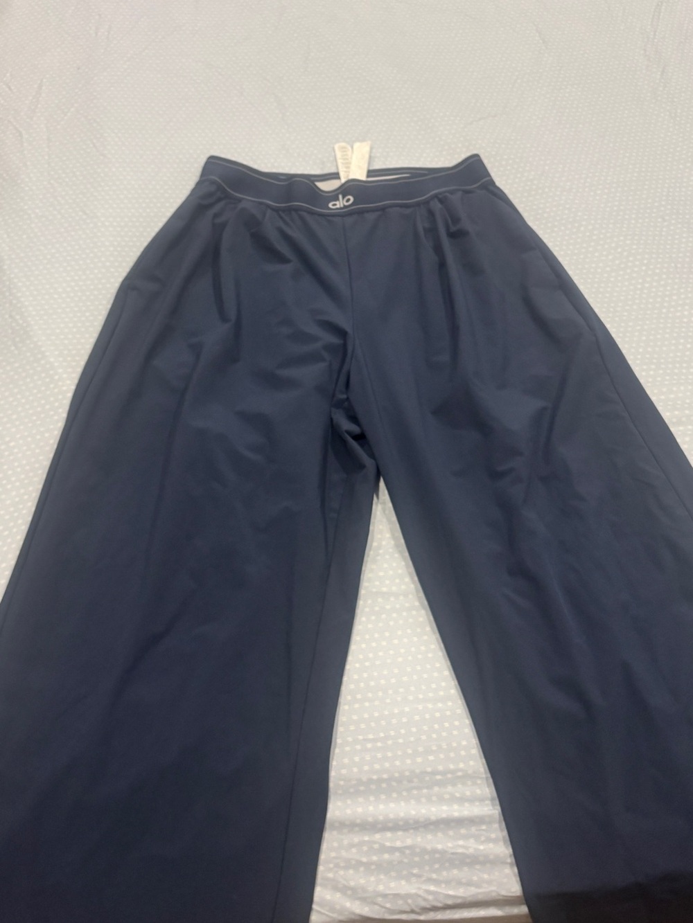ALO Yoga Wide Leg High-Rise Pants - Navy